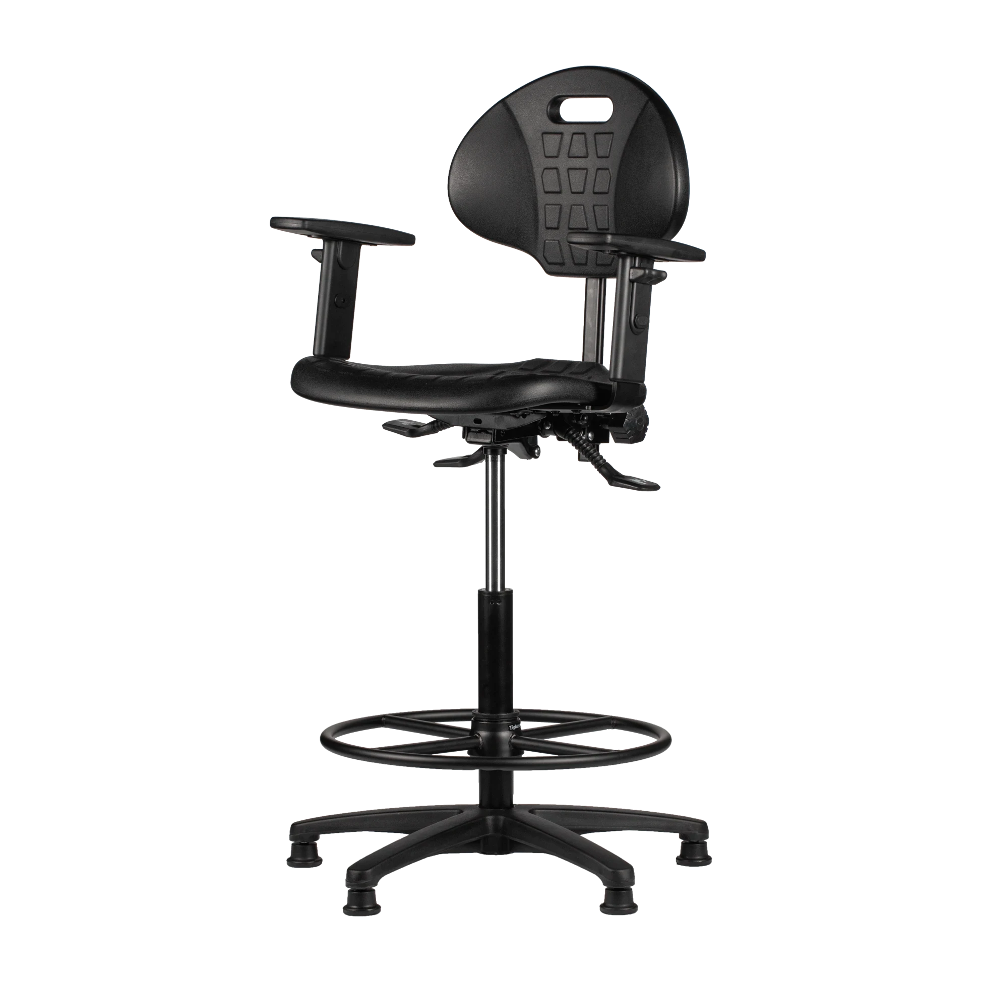 SONGMICS Bürostuhl ergonomisch, Schreibtischstuhl, Gaming-Stuhl, verstellbare Lenden-, Kopfstütze, Armlehnen, für Verschiedene Körpergröße, bis zu 150 kg belastbar, tintenschwarz OBN067BH01