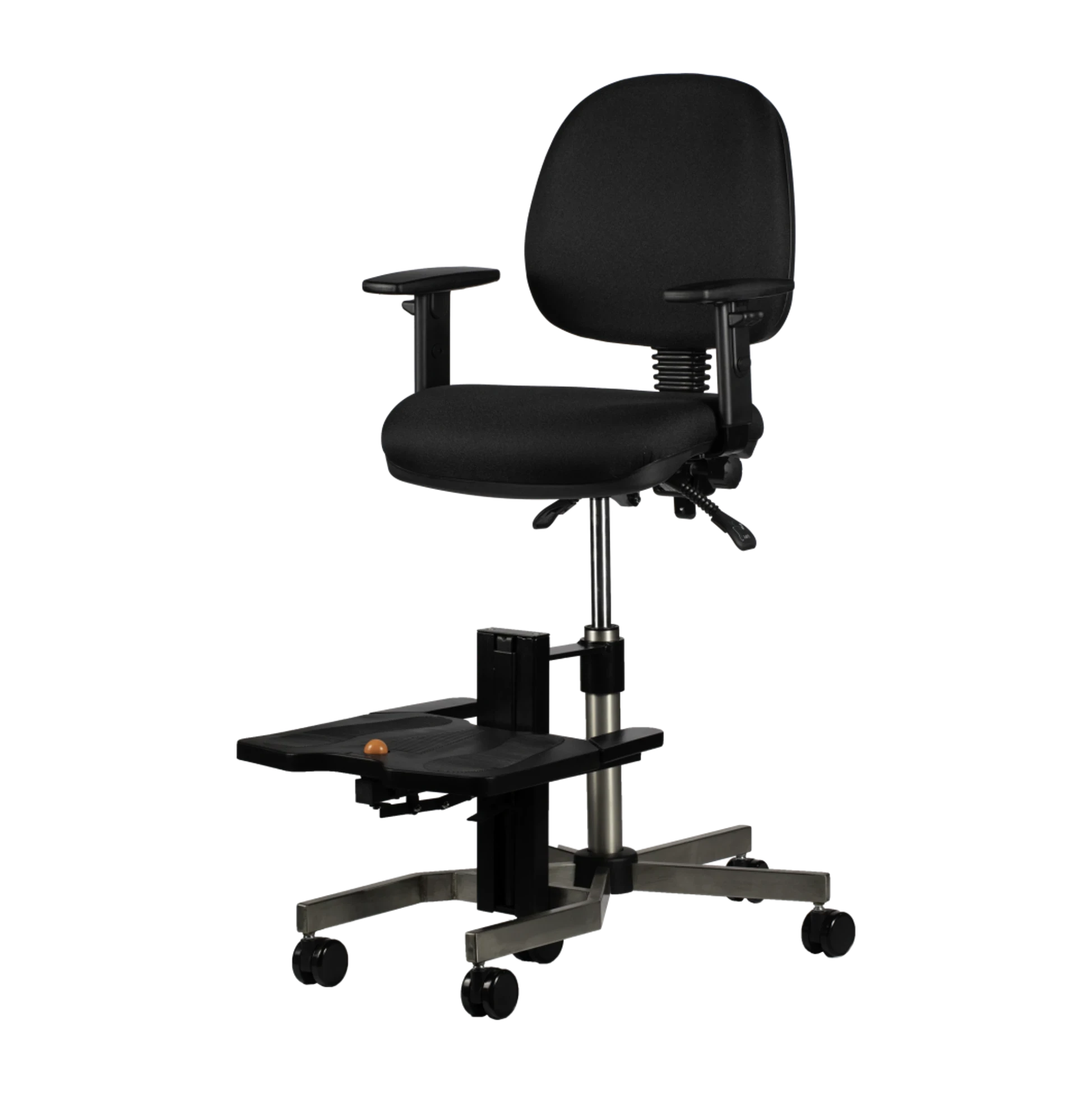 LIFA LIVING Moderne Bureaustoel, Zwarte Directiestoel, Leren Draaistoel, Ergonomische