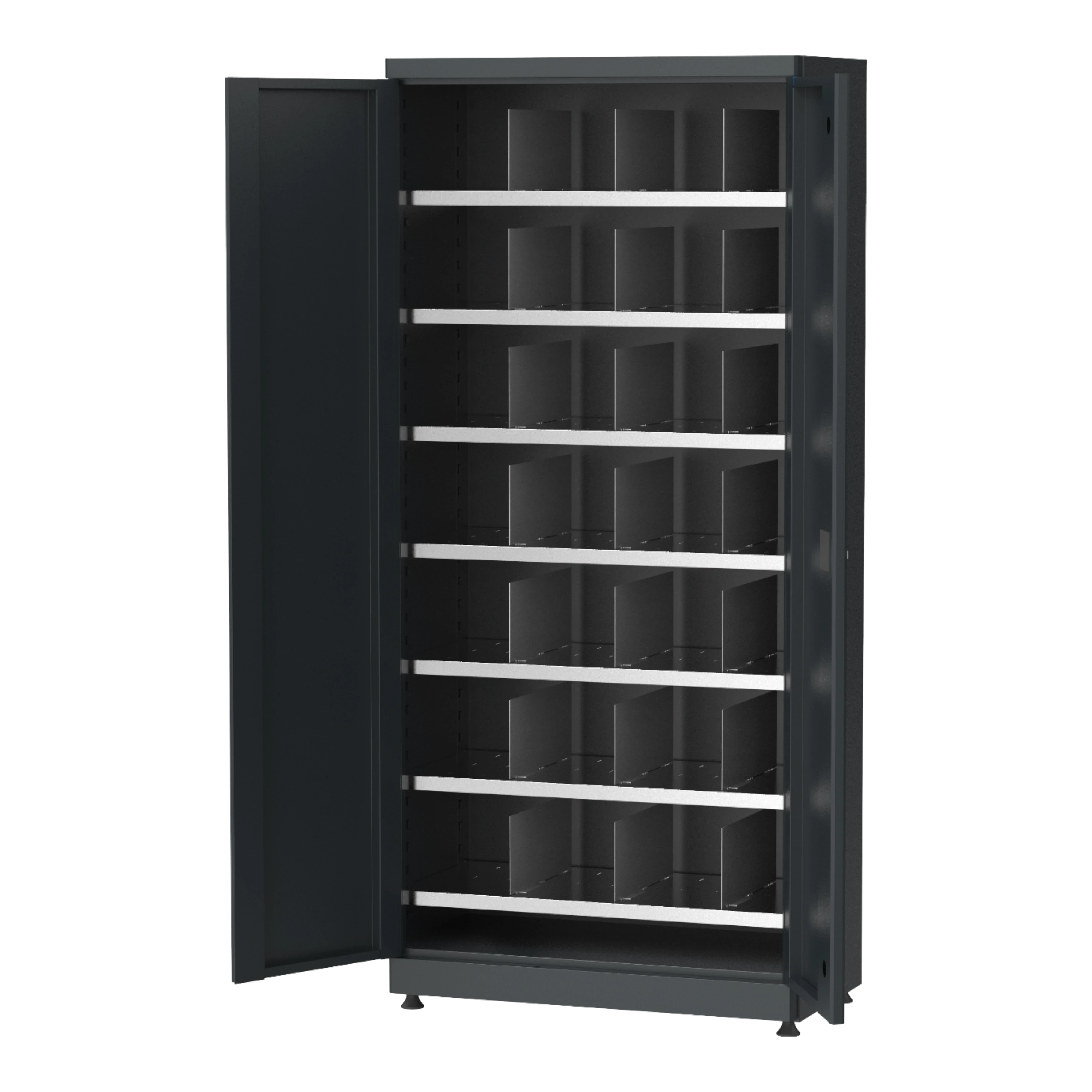 Vakkenkast magazijn - 7 legborden - 21 schotten - 2030x920x450 mm - MKK.402.01