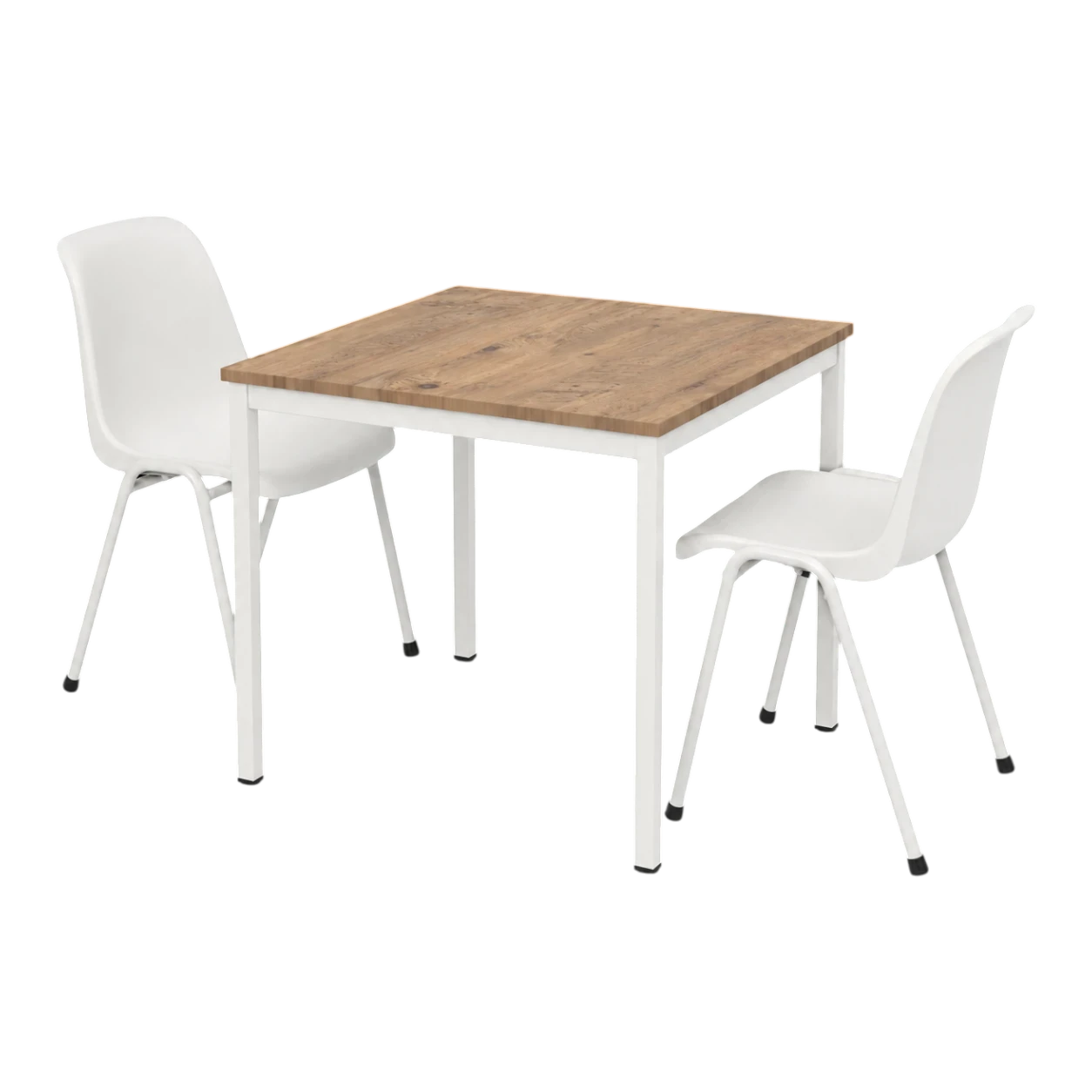 Kantinetafel set - 800x800x750 mm + 2 stoelen - KTP.101.03