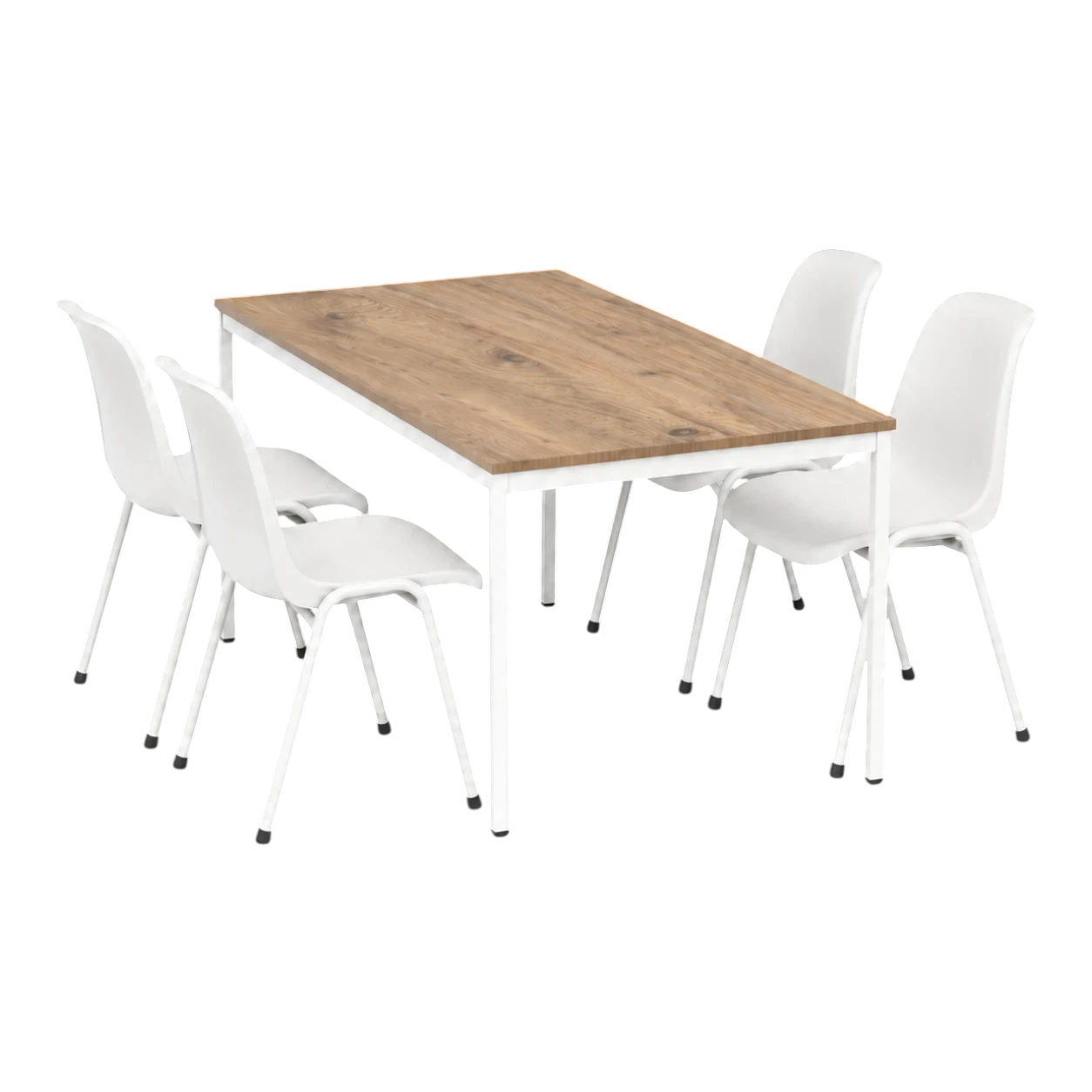 Kantinetafel set - 1200x800x750 mm + 4 stoelen - KTP.102.03