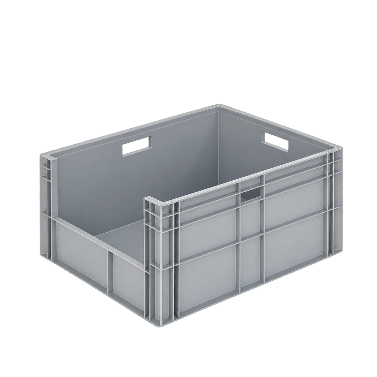 Kunststof krat met grijpopening - 800x600x450 mm - MKP.602
